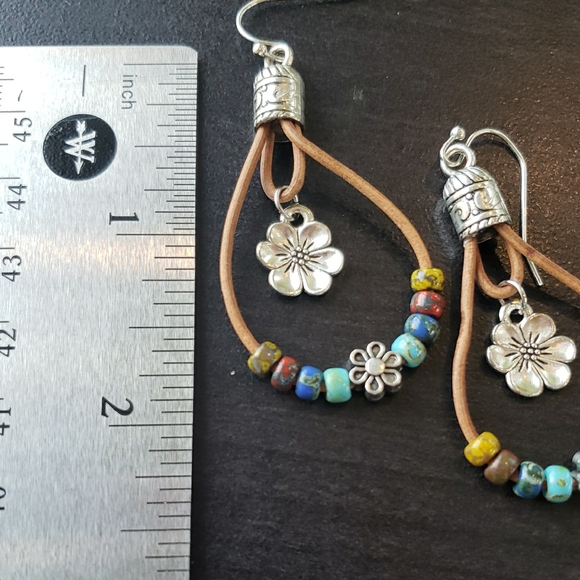 Bohemian Beaded Necklace and Earring Set - Picture 5 of 7